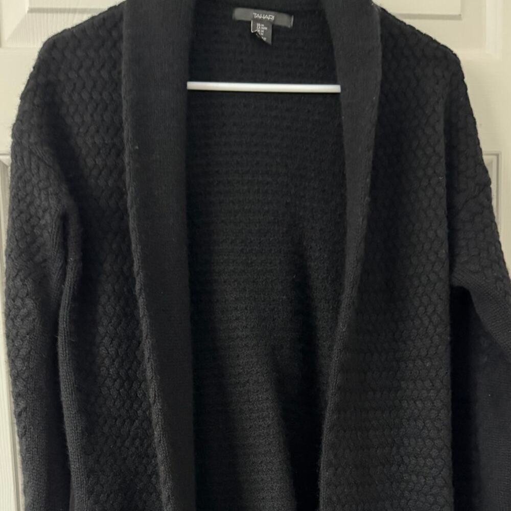 Tahari Textured Wool Yak Blend Open Front Sweater… - image 4